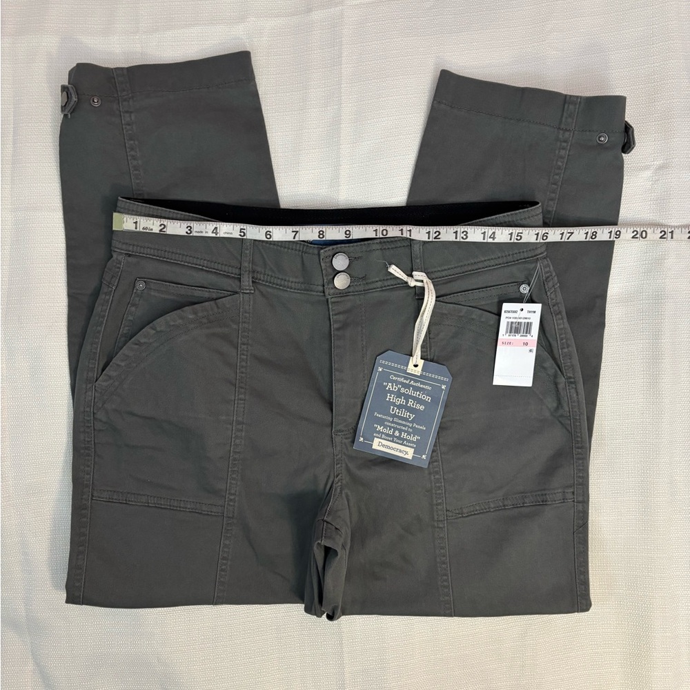 Democracy Women's "Ab"solution High-Rise Tapered Utility Jeans Sz 10 NWT - - Picture 8 of 14